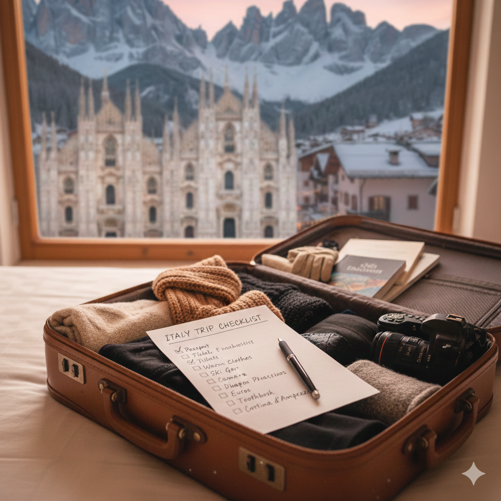 이탈리아 여행 체크리스트를 준비하며 바라본 이탈리아 두오모와 돌로미티