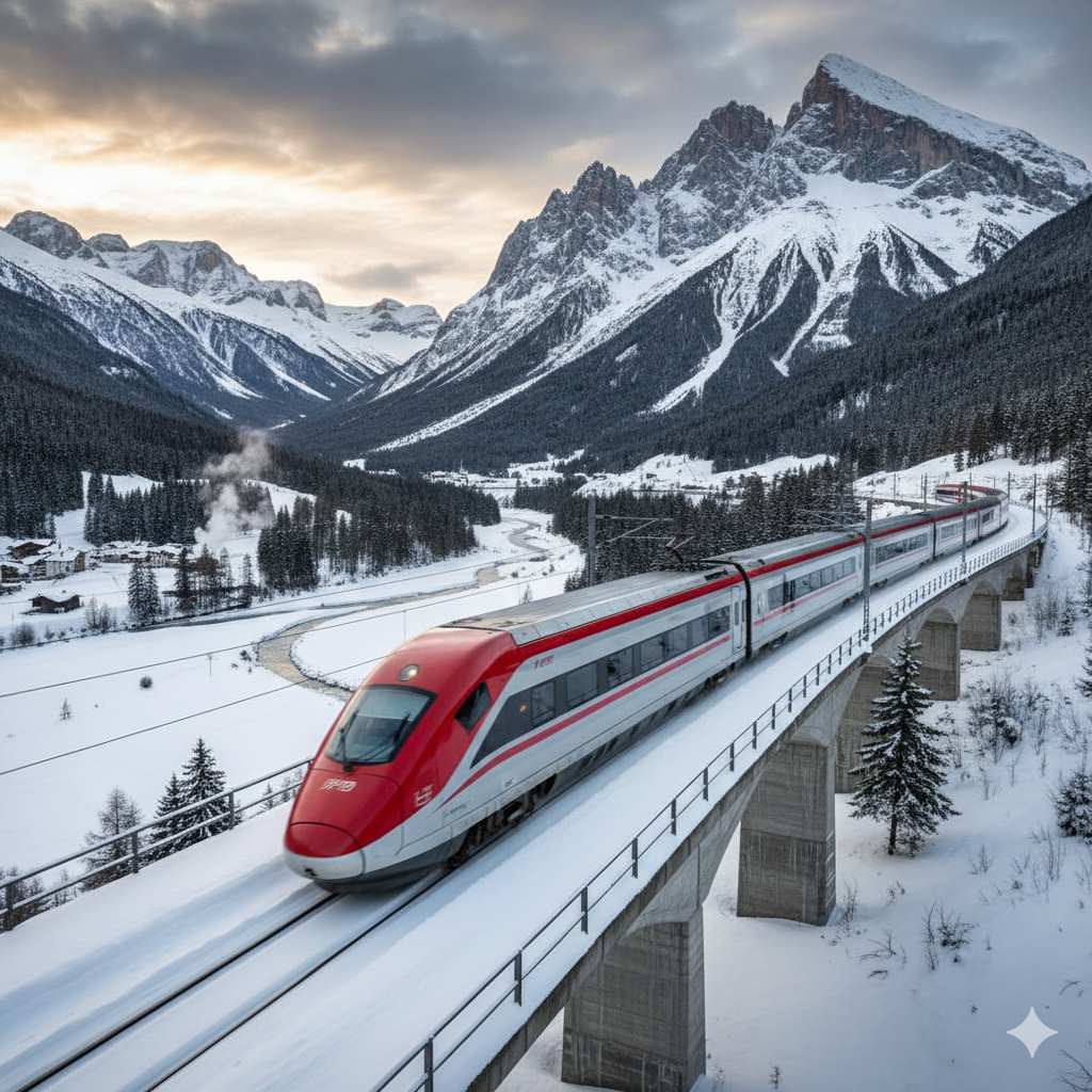 밀라노와 올림픽 개최지를 연결하는 이탈리아의 효율적인 교통수단