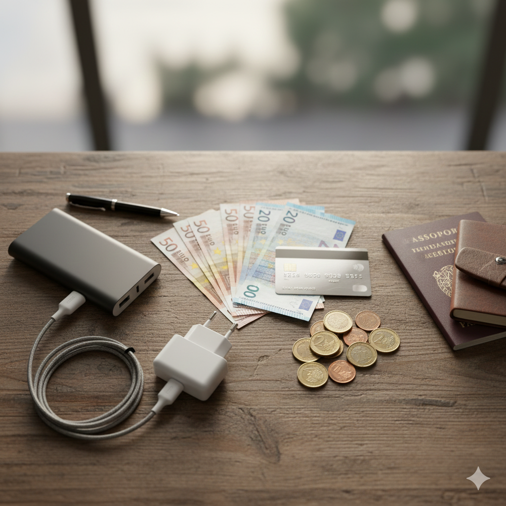 이탈리아 여행 체크리스트 필수 항목인 유로화 현금과 해외 사용 가능한 신용카드 준비