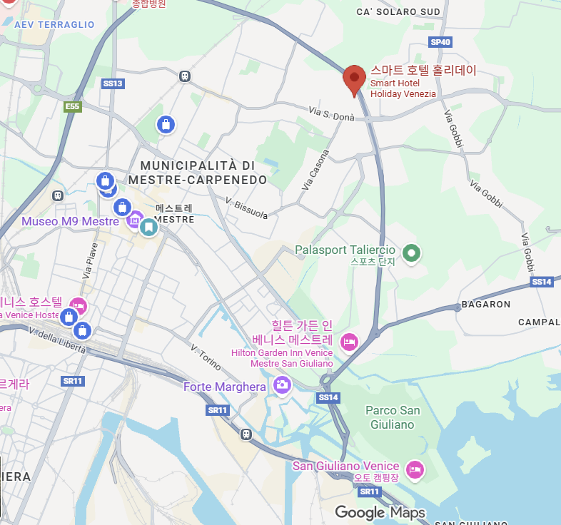 스마트 호텔 홀리데이의 위치