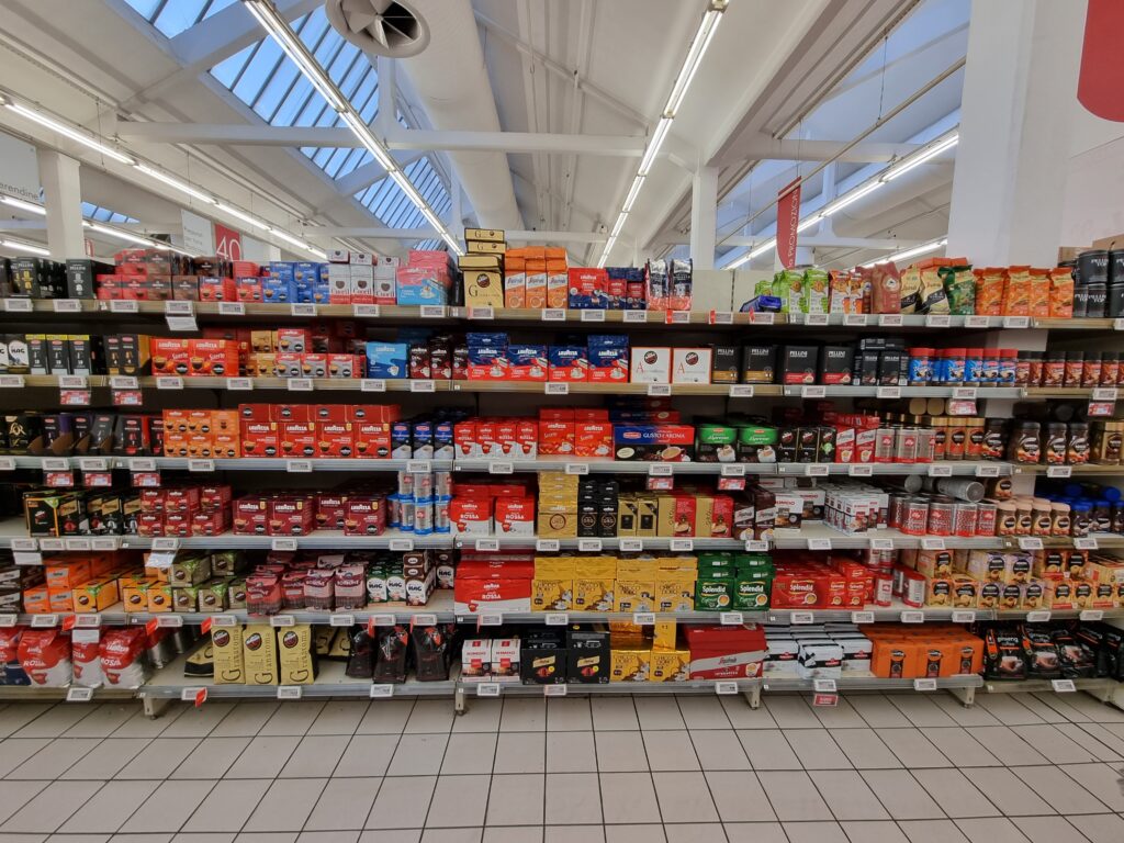 이탈리아 커피 코너 다양한 커피