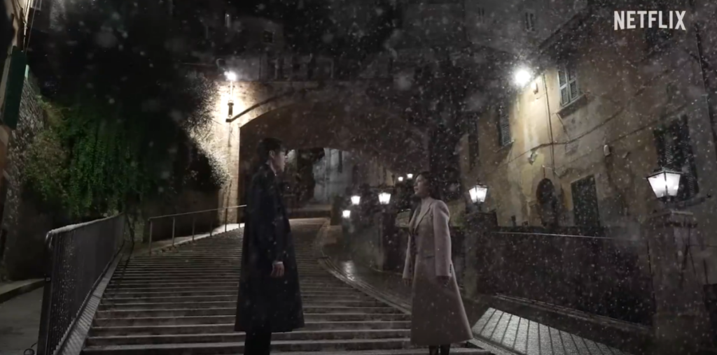 이 사랑 통역이 되나요 이탈리아 페루자 비아 아피아 계단 고윤정과 김선호 출처(넷플릭스 티저영상)